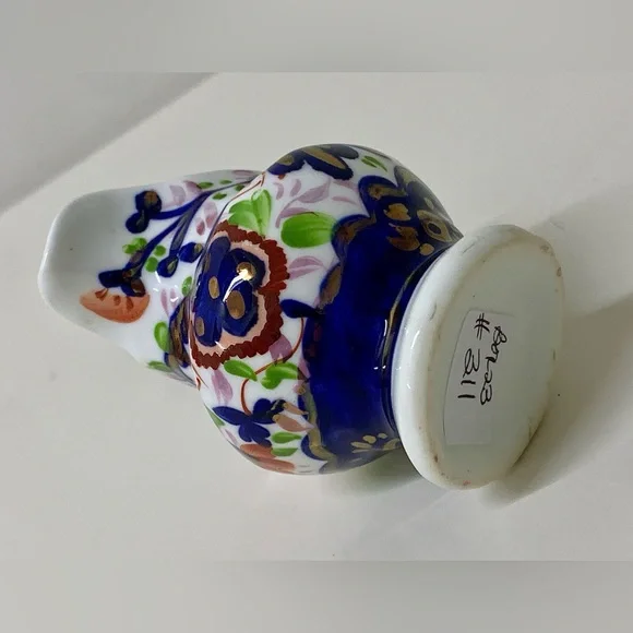 19th Century Antique Gaudy Welsh Forget Me Not Pattern Miniature Jug Pitcher